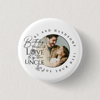 Onkel Geburtstags Minimalist Design Button