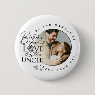 Onkel Geburtstags Minimalist Design Button