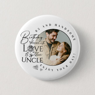 Onkel Geburtstags Minimalist Design Button