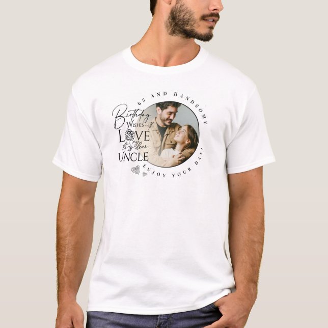 Onkel Geburtstags Minimalist Design  T-Shirt (Vorderseite)