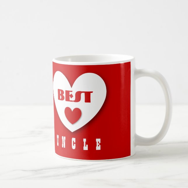 ONKEL Geschenk mit Herz-individueller Name V14B Kaffeetasse (Rechts)