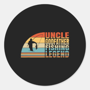 Onkel Godvater und Fischleder Runder Aufkleber