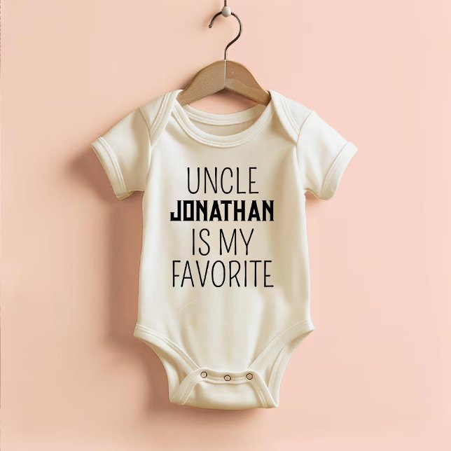 Onkel ist mein Lieblings-Trendgeschlecht neutral Baby Strampler (Uncle Is My Favorite Funny Trendy ﻿Gender Neutral Baby Bodysuit)