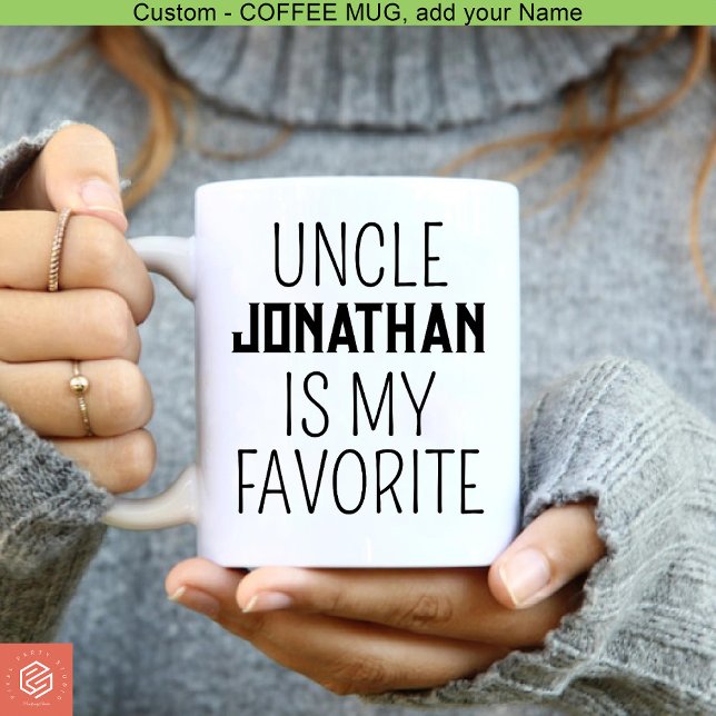 Onkel ist mein Lieblingslied im ersten Jahr Kaffeetasse (Uncle Is My Favorite Funny First year down baby Coffee Mug)