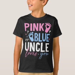 Onkel liebt Geschlecht-enthüllung neuer Onkel Pink T-Shirt