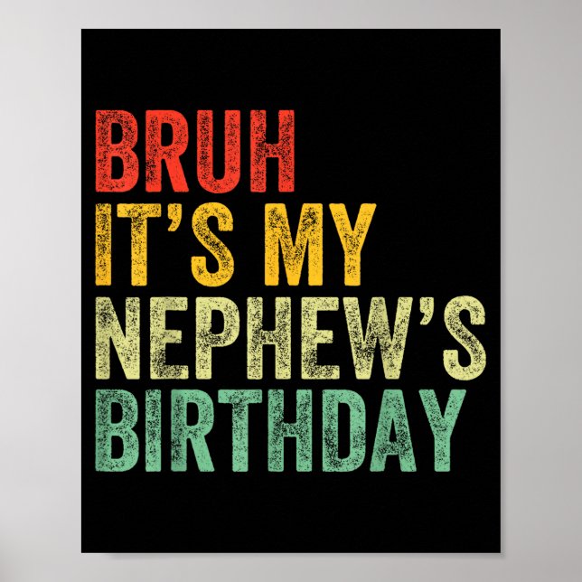 Onkel lustiger Geburtstag Neffe Poster (Vorne)