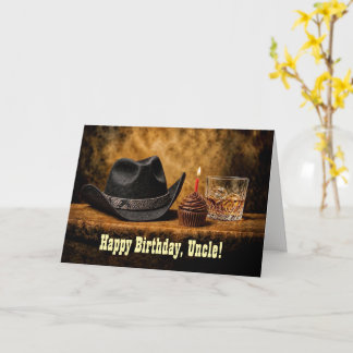 Onkel Lustiger Western Whiskey Geburtstag Karte