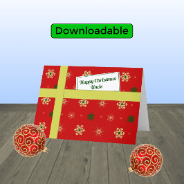 Onkel modernes Weihnachtspaket Feiertagskarte