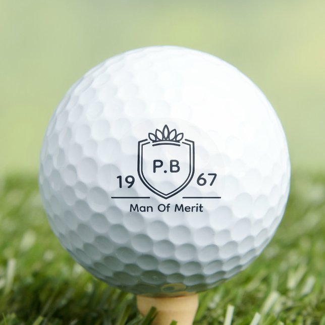 Onkel Monogramm Initialen Name Jahr Mann des Verdi Golfball (Uncle golf ball)