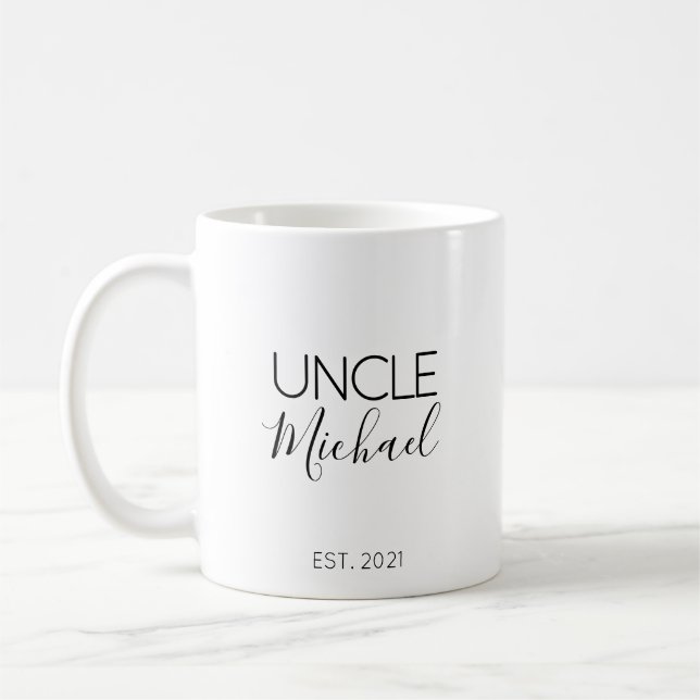Onkel Name Schwangerschaft Ankündigung Geschenk Ka Kaffeetasse (Links)