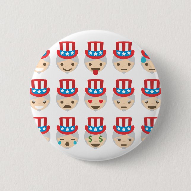 Onkel sam Emoji Button (Vorderseite)
