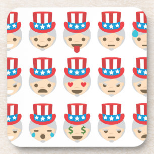 Onkel sam Emoji Getränkeuntersetzer