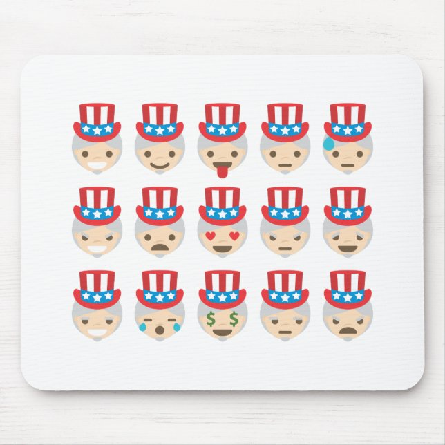 Onkel sam Emoji Mousepad (Vorne)