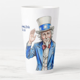 Onkel Sam Frohes 4. Juli Patriotisch Milchtasse