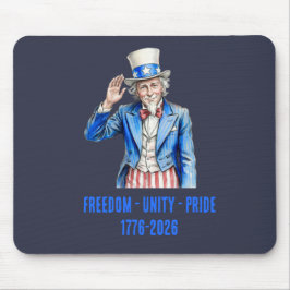 Onkel Sam Frohes 4. Juli Patriotisch Mousepad