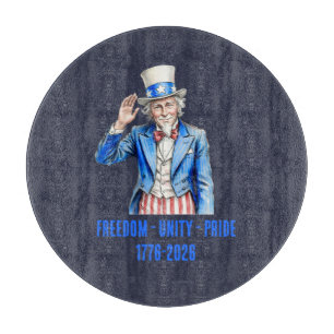 Onkel Sam Frohes 4. Juli Patriotisch Schneidebrett