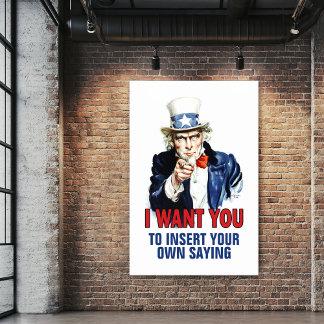 Onkel Sam - Ich möchte, dass du deinen benutzerdef Poster