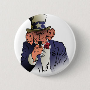 Onkel Sam in Farbe Button