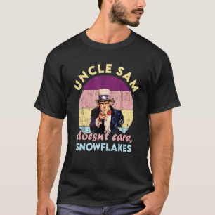 Onkel Sam kümmert sich nicht um Schneeflocken Vint T-Shirt