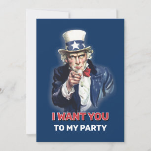 Onkel Sam Partei Einladung