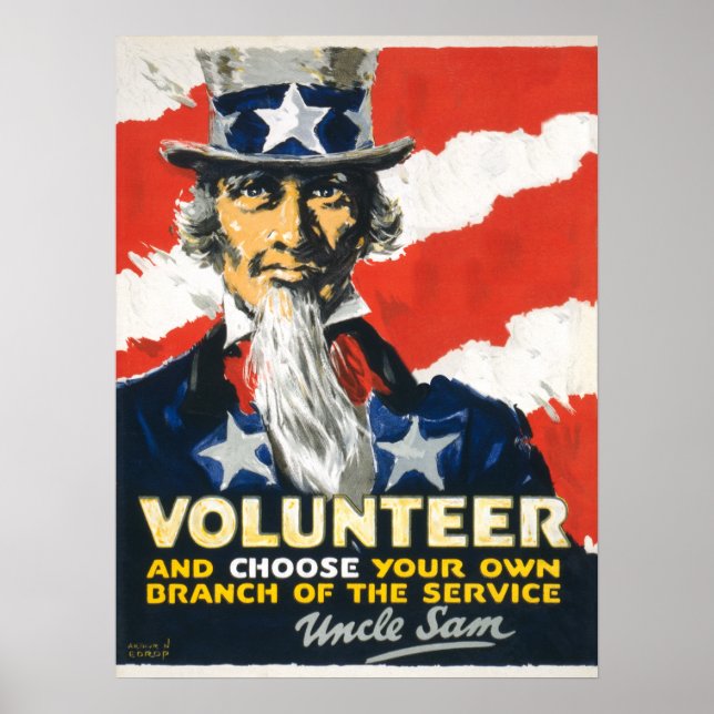 Onkel-Sam-Plakat Poster (Vorne)