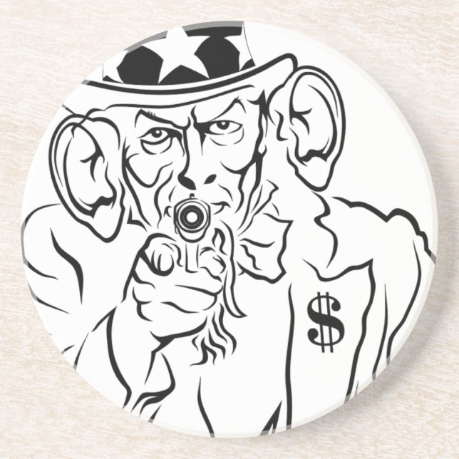 Onkel Sam Sandstein Untersetzer (Vorne)