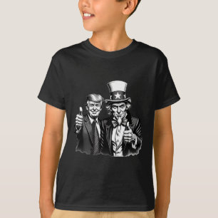 Onkel Sam Selfie Daumen Hoch Lustiger Männer Donal T-Shirt