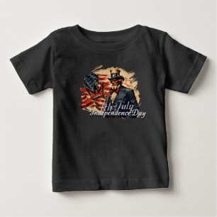 Onkel Sam Unabhängigkeitstag Kunst ohne Könige Baby T-shirt