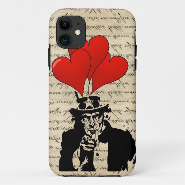 Onkel Sam und Luftballons Case-Mate iPhone Hülle (Rückseite)