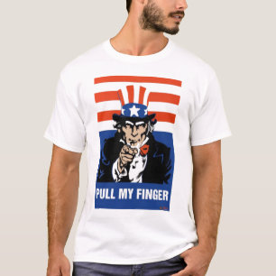 Onkel Sam-Zug mein Finger T-Shirt