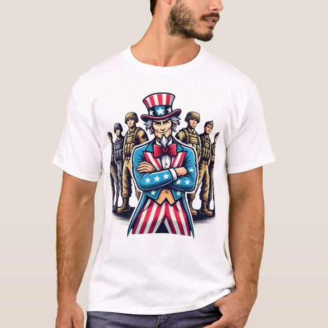 "Onkel Sams militärisches Kommando" T-Shirt (Vorderseite)