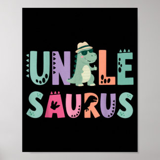 Onkel Saurus Papa Dinosaurier 3. Geburtstag T-Rex Poster
