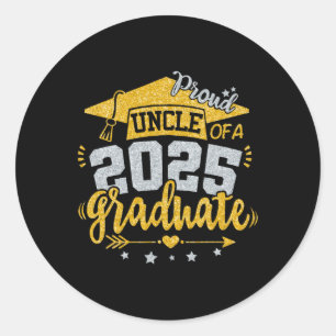 Onkel Senior 2025 Proud Onkel einer Cl von 2025 Gr Runder Aufkleber