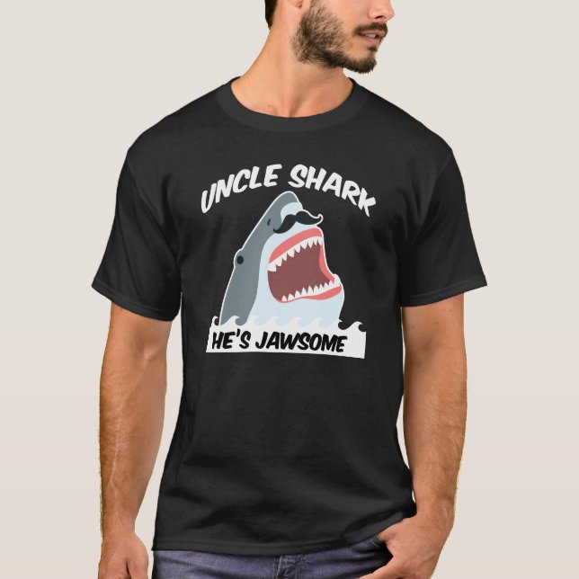 Onkel Shark He ist Jawsome T - Shirt (Vorderseite)