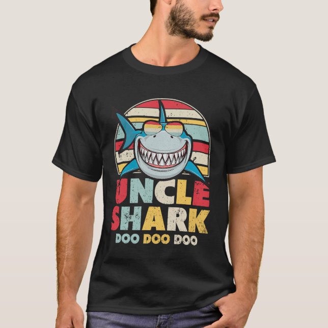 Onkel Shark Shirt, Geschenk für Onkel  T-Shirt (Vorderseite)