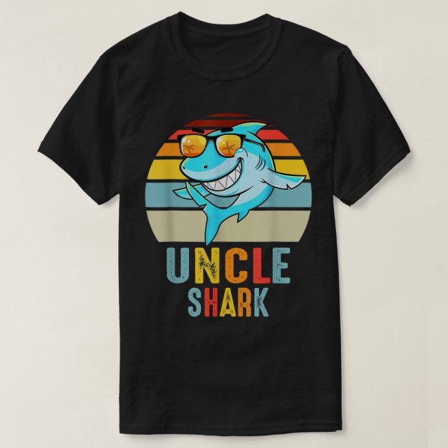 Onkel Shark Shirt Hai Familie Happy Mother Day (Design vorne)