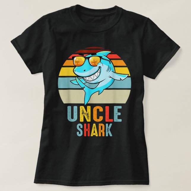 Onkel Shark Shirt Hai Familie Happy Mother Day (Design vorne)