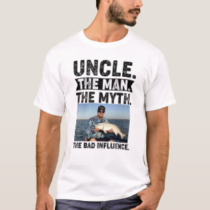Onkel Spaß The Man The Myth Foto-Vorlage T-Shirt