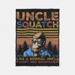 Onkel Squatch - Bigfoot Onkel Vatertag Yeti Sas Fleecedecke
