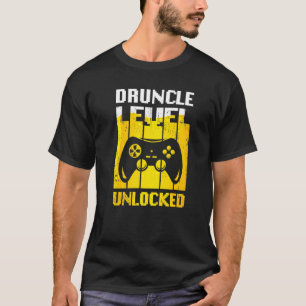 Onkel Stufe freigeschaltet Biertrinker Videospiele T-Shirt