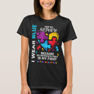 Onkel Tante Herz Trage Blau Für Neffen Au Bewussts T-Shirt