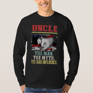 Onkel The Man Myth Bad Influence Vintag American T-Shirt
