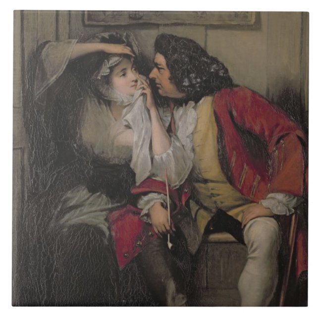 Onkel Toby und Witwe Wadman Fliese (Vorderseite)