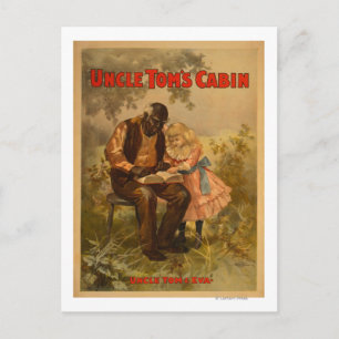 Onkel Toms Hütte Schwarzer Mann & Mädchen Theater Postkarte