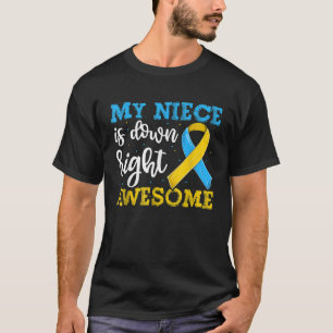 Onkel Tunt Trisomy Niece Down Syndrom Awarene T-Shirt
