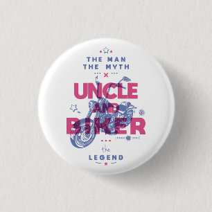 Onkel und biker der Mann der Mythos der Legende Button