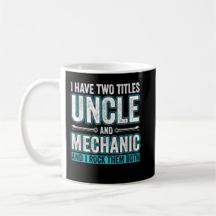 Onkel und Mechaniker lustige Garage repariert Auto Kaffeetasse