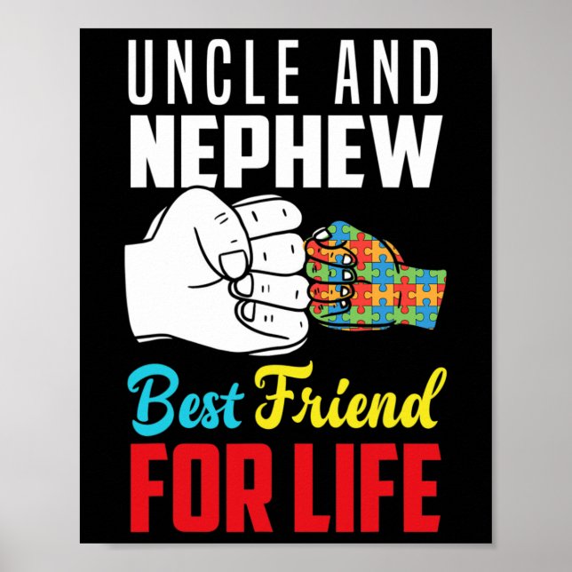 Onkel und Neffe beste Freunde fürs Leben Autistisc Poster (Vorne)