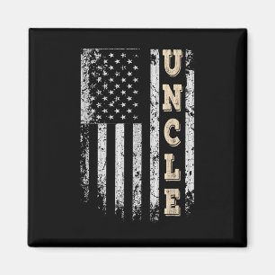 Onkel Vintag American Flag Fathers Day 4. Jul Magnet