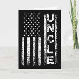 Onkel Vintage Amerikanische Flagge Vater-Tag 4. Ju Karte